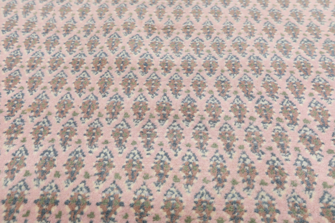 4x6 Lilac, Ivory, Slate Color Hand Knotted Persian Wool Traditional Oriental Rug