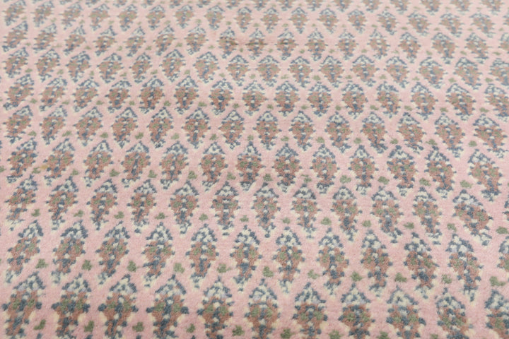 4x6 Lilac, Ivory, Slate Color Hand Knotted Persian Wool Traditional Oriental Rug