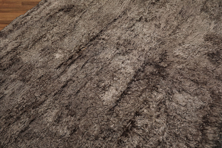 Square Brown, , Color Machine Made Shag Polyster Contemporary Oriental Rug