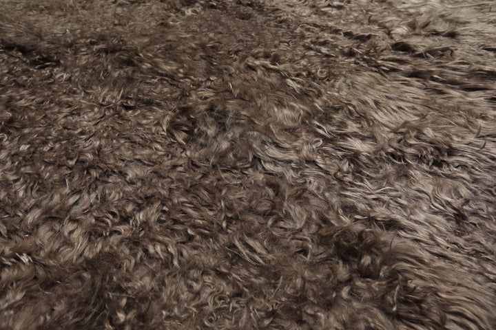 Square Brown, , Color Machine Made Shag Polyster Contemporary Oriental Rug