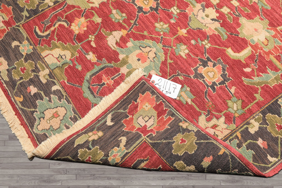 4x6 Wine, Gray, Aqua Color Hand Knotted Soumak Wool Traditional Oriental Rug