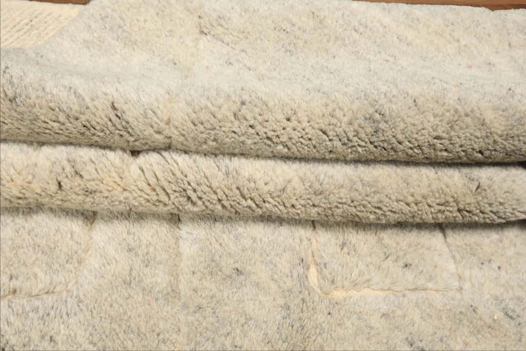 8x10 Beige, Gray, Color Hand Knotted Moroccan Wool Modern & Contemporary Oriental Rug