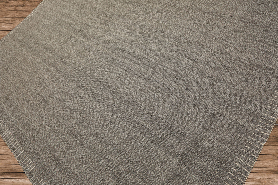 8x10 Taupe, Gray, Color Hand Woven Flatweave Wool Modern & Contemporary Oriental Rug