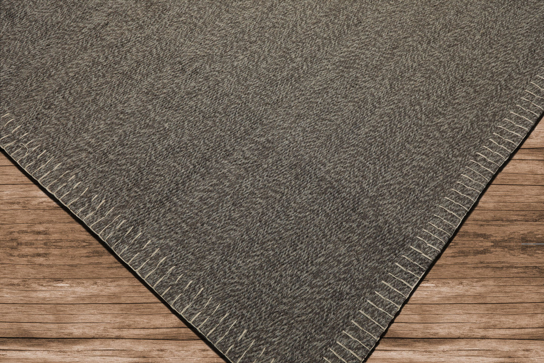 8x10 Taupe, Gray, Color Hand Woven Flatweave Wool Modern & Contemporary Oriental Rug