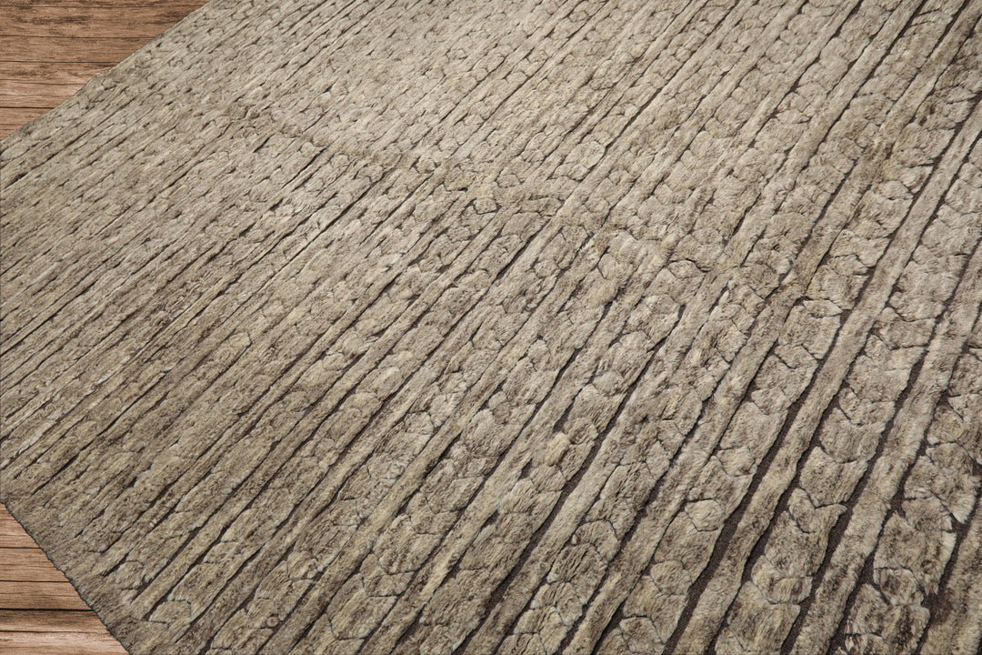 9x12 Beige, Brown, Color Hand Knotted Moroccan Wool Modern & Contemporary Oriental Rug