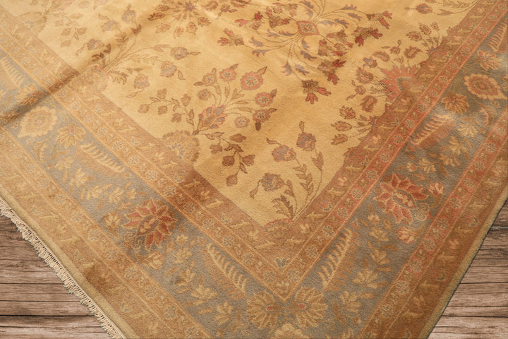 10x14 Beige, Seafoam, Blush Color Hand Knotted Oushak Wool Traditional Oriental Rug