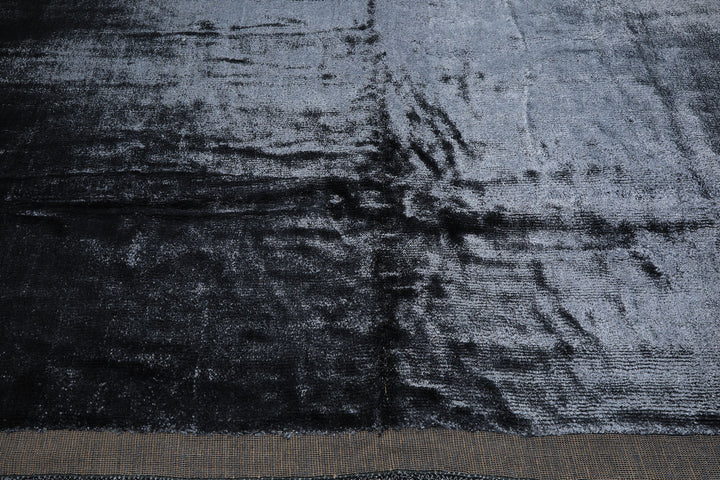 9x12 Slate, Beige, Color Hand knotted Tibetan Bamboo Silk Modern & Contemporary Oriental Rug