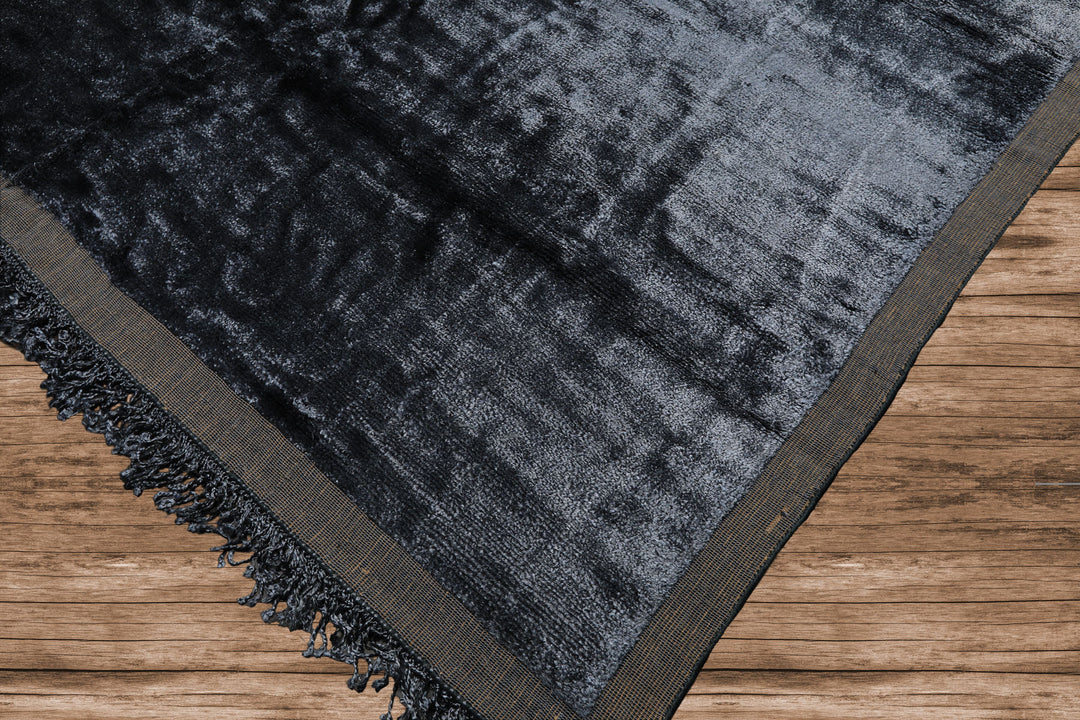 9x12 Slate, Beige, Color Hand knotted Tibetan Bamboo Silk Modern & Contemporary Oriental Rug