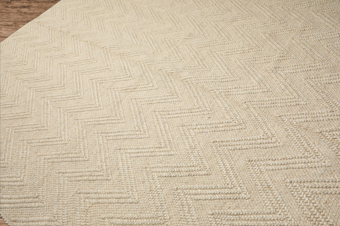 9x12 Tone on Tone Ivory, , Color Hand Knotted Tibetan Wool Modern & Contemporary Oriental Rug