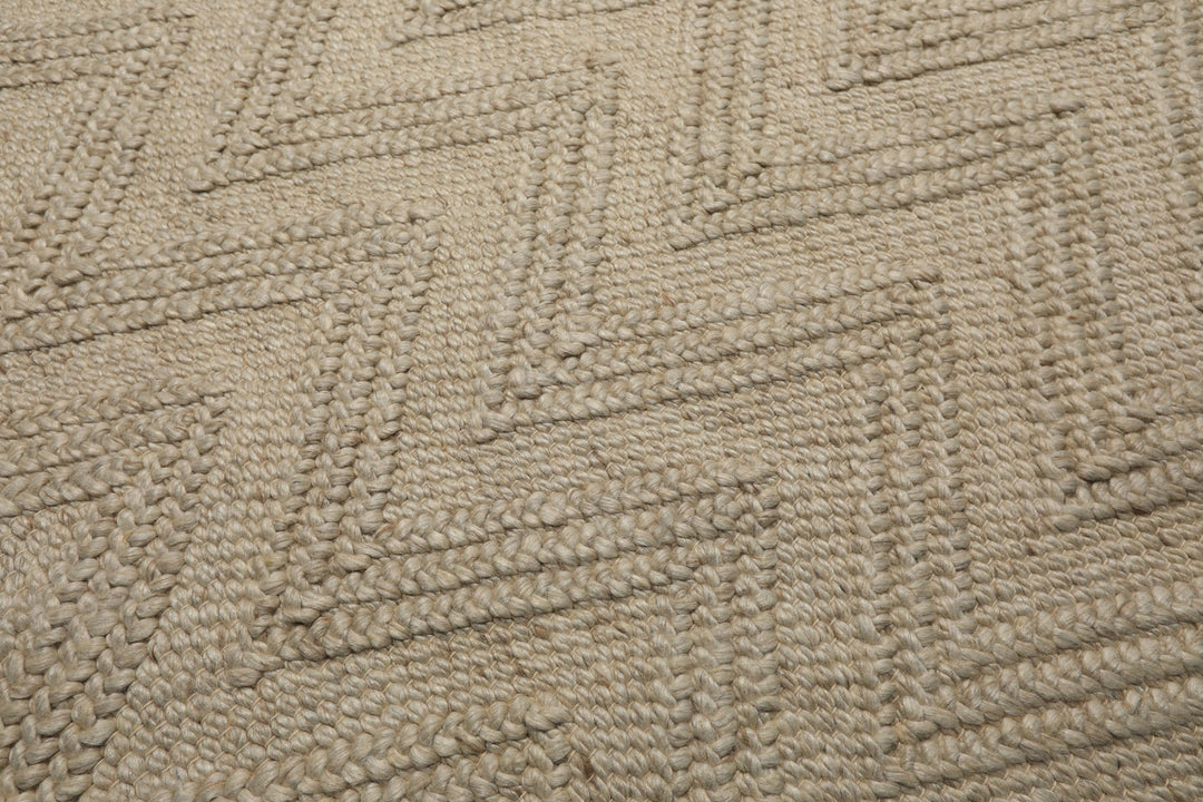 9x12 Tone on Tone Ivory, , Color Hand Knotted Tibetan Wool Modern & Contemporary Oriental Rug