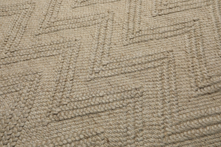 9x12 Tone on Tone Ivory, , Color Hand Knotted Tibetan Wool Modern & Contemporary Oriental Rug