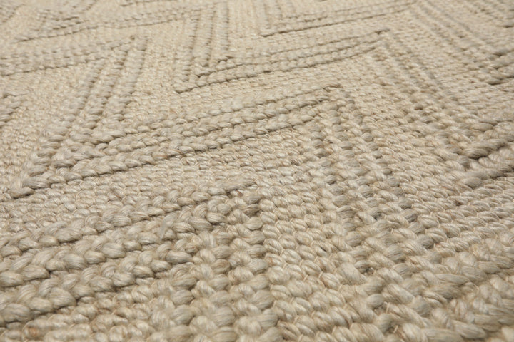 9x12 Tone on Tone Ivory, , Color Hand Knotted Tibetan Wool Modern & Contemporary Oriental Rug