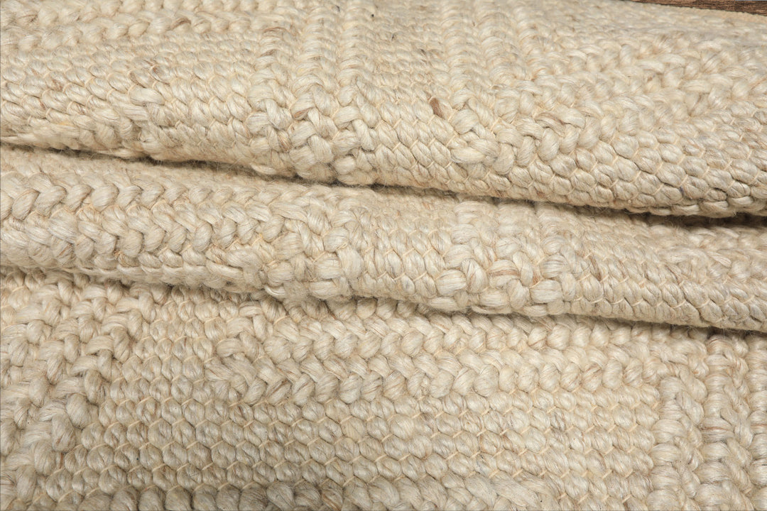 9x12 Tone on Tone Ivory, , Color Hand Knotted Tibetan Wool Modern & Contemporary Oriental Rug