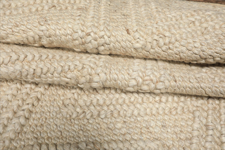 9x12 Tone on Tone Ivory, , Color Hand Knotted Tibetan Wool Modern & Contemporary Oriental Rug