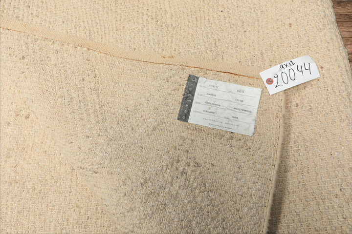 9x12 Tone on Tone Ivory, , Color Hand Knotted Tibetan Wool Modern & Contemporary Oriental Rug