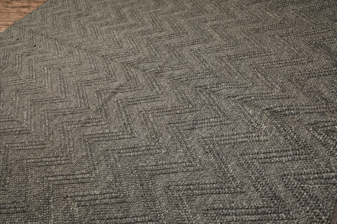 9x12 Tone on Tone Graphite, , Color Hand Knotted Tibetan Wool Modern & Contemporary Oriental Rug