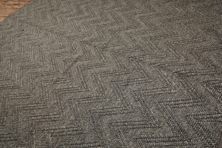 9x12 Tone on Tone Graphite, , Color Hand Knotted Tibetan Wool Modern & Contemporary Oriental Rug