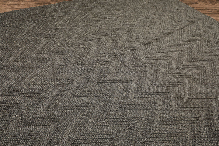 9x12 Tone on Tone Graphite, , Color Hand Knotted Tibetan Wool Modern & Contemporary Oriental Rug