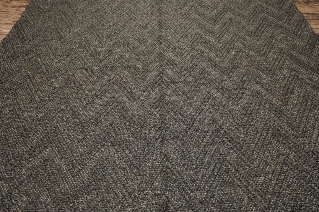 9x12 Tone on Tone Graphite, , Color Hand Knotted Tibetan Wool Modern & Contemporary Oriental Rug