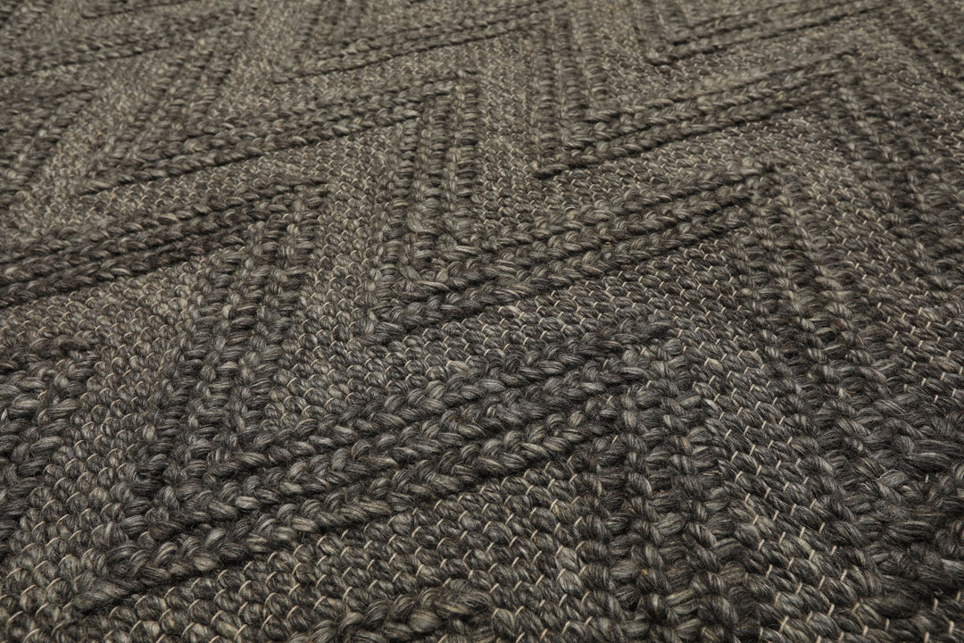 9x12 Tone on Tone Graphite, , Color Hand Knotted Tibetan Wool Modern & Contemporary Oriental Rug