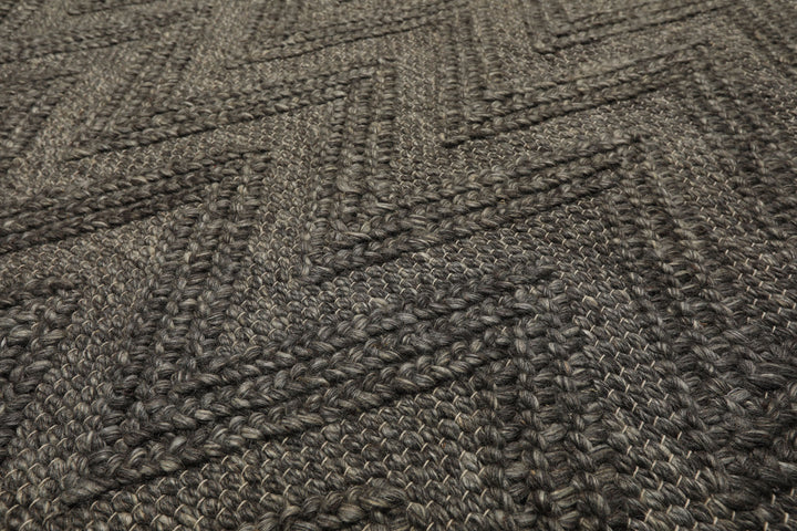 9x12 Tone on Tone Graphite, , Color Hand Knotted Tibetan Wool Modern & Contemporary Oriental Rug