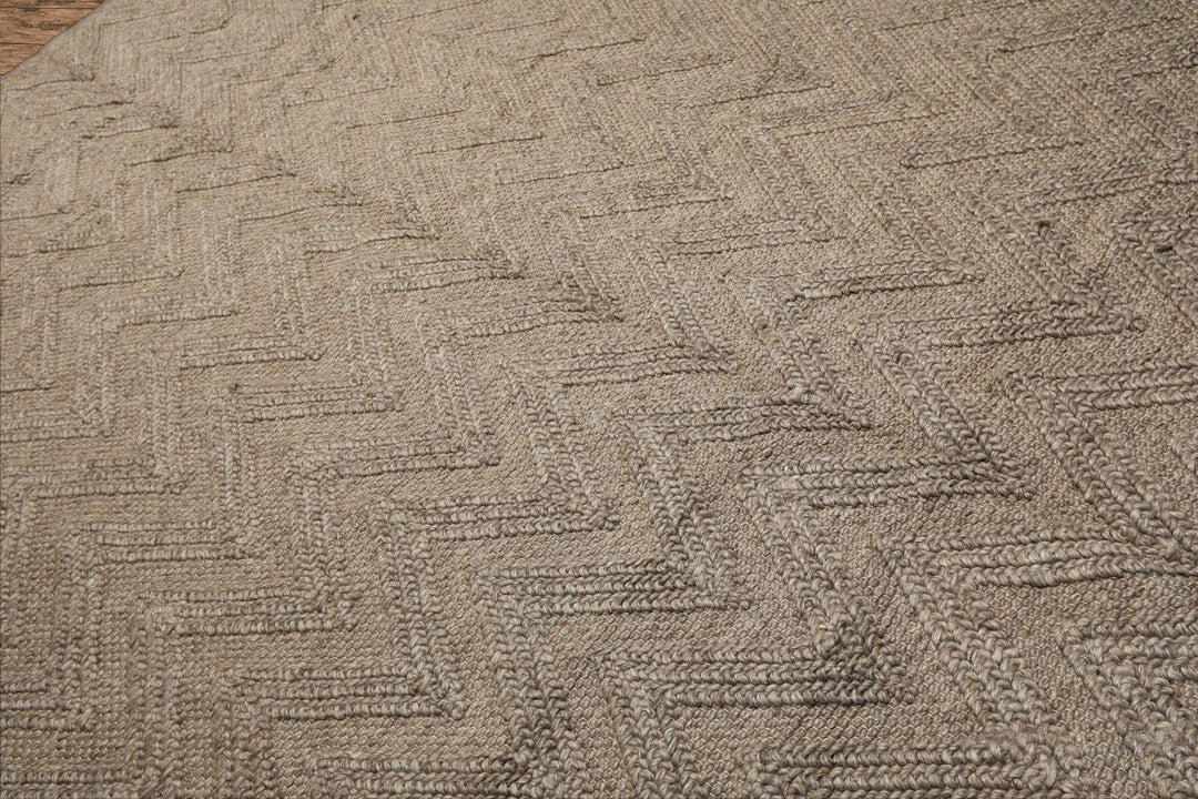 9x12 Tone on Tone Mocha, , Color Hand Knotted Tibetan Wool Modern & Contemporary Oriental Rug