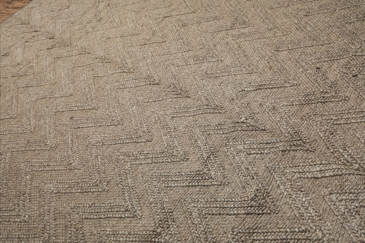 9x12 Tone on Tone Mocha, , Color Hand Knotted Tibetan Wool Modern & Contemporary Oriental Rug