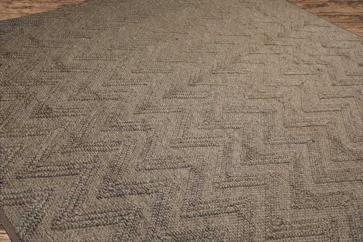 9x12 Tone on Tone Mocha, , Color Hand Knotted Tibetan Wool Modern & Contemporary Oriental Rug