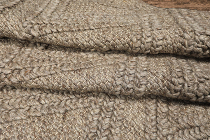 9x12 Tone on Tone Mocha, , Color Hand Knotted Tibetan Wool Modern & Contemporary Oriental Rug