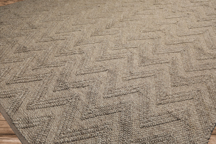 9x12 Tone on Tone Mocha, , Color Hand Knotted Tibetan Wool Modern & Contemporary Oriental Rug