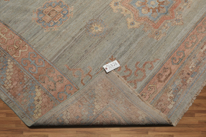 Celeste Rugs Muted Afghan Oushak Vegetable Dyes Celadon 8x10 Traditional Wool Area Rug