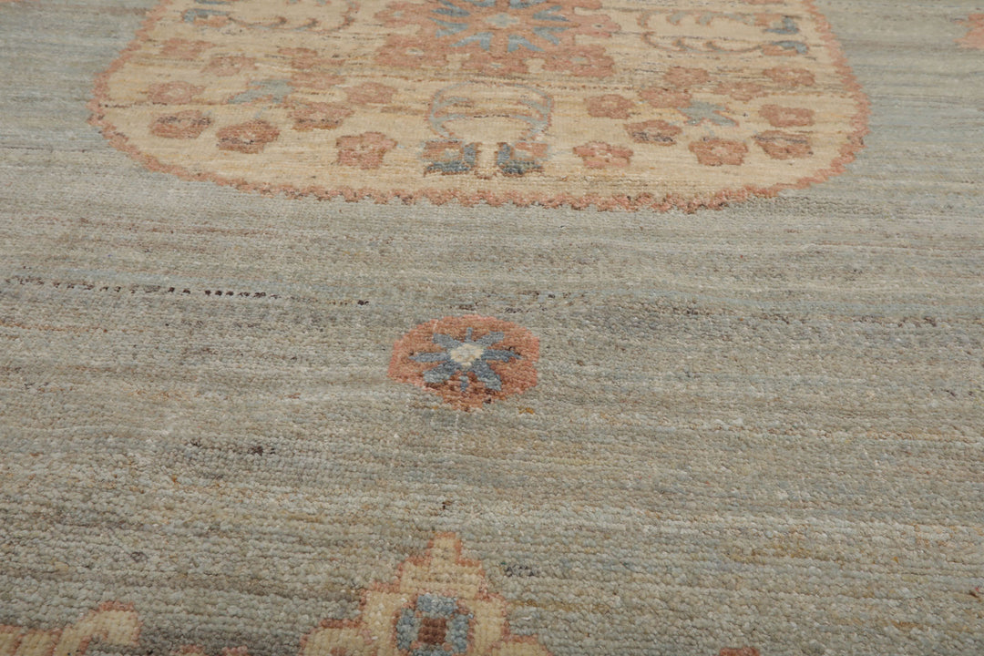 Celeste Rugs Muted Afghan Oushak Vegetable Dyes Celadon 8x10 Traditional Wool Area Rug