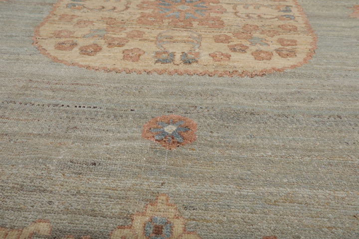 Celeste Rugs Muted Afghan Oushak Vegetable Dyes Celadon 8x10 Traditional Wool Area Rug