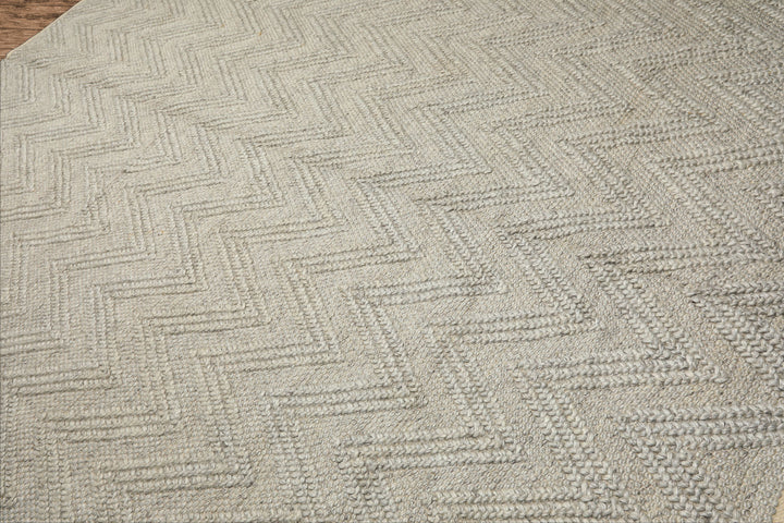 9x12 Tone on Tone Silver, Gray, Color Hand Knotted Tibetan Wool Modern & Contemporary Oriental Rug