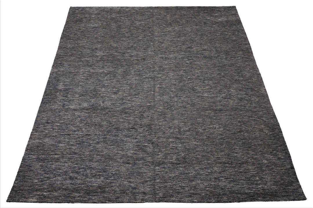 10x14 Gray, Slate, Blue Color Hand Knotted Tibetan Wool & Bamboo Silk Modern & Contemporary Oriental Rug