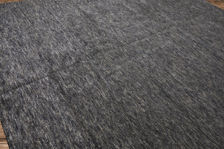 10x14 Gray, Slate, Blue Color Hand Knotted Tibetan Wool & Bamboo Silk Modern & Contemporary Oriental Rug