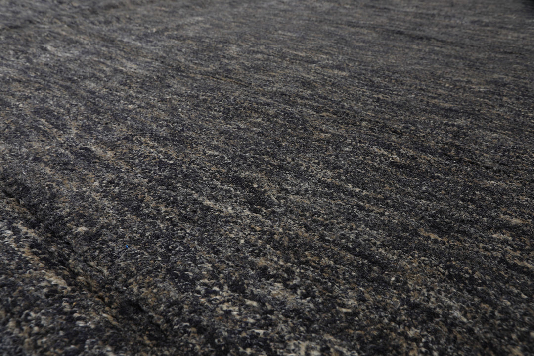 10x14 Gray, Slate, Blue Color Hand Knotted Tibetan Wool & Bamboo Silk Modern & Contemporary Oriental Rug