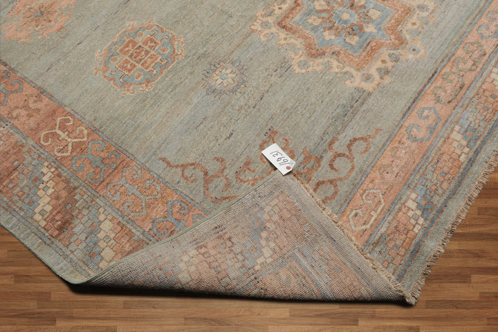 Celeste Rugs Muted Afghan Oushak Vegetable Dyes Mint 8x10 Traditional Wool Area Rug