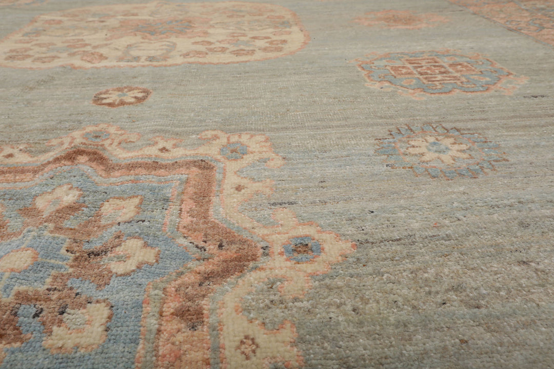 Celeste Rugs Muted Afghan Oushak Vegetable Dyes Mint 8x10 Traditional Wool Area Rug