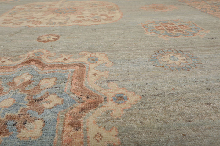 Celeste Rugs Muted Afghan Oushak Vegetable Dyes Mint 8x10 Traditional Wool Area Rug