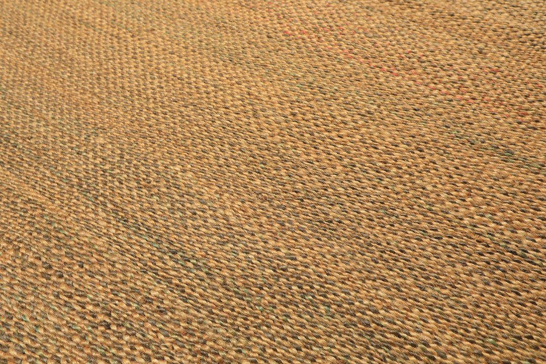 8x10 Gold, Rust, Aqua Color Hand Woven Tibetan Seagrass Modern & Contemporary Oriental Rug