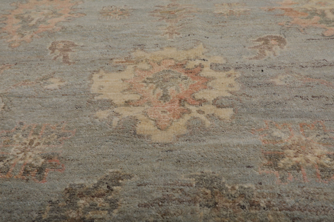 Celeste Rugs Vegetable Dyes Muted Afghan Oushak Hand Knotted Slate 6x9 Traditional Wool Area Rug
