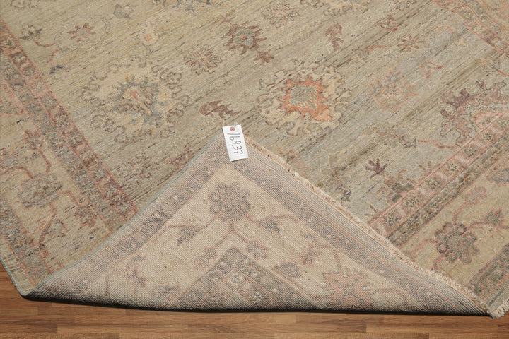 Celeste Rugs Muted Afghan Oushak Hand Knotted Vegetable Dyes Moss 6x9 Traditional Wool Area Rug