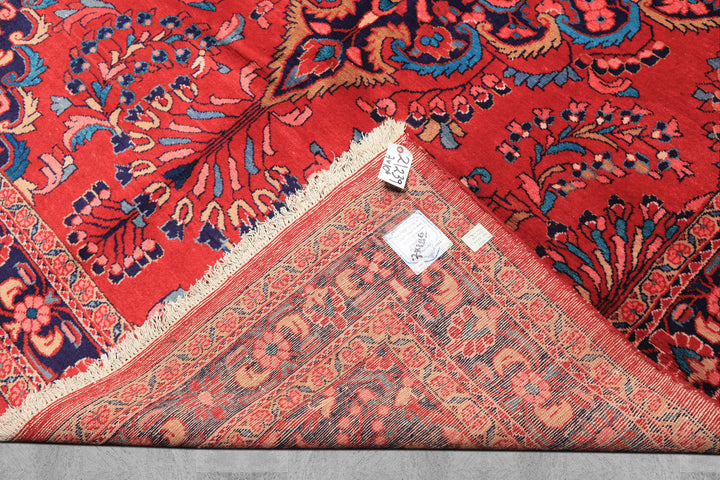 7x10 Red, Navy, Pink Color Hand Knotted Lilihan Wool Traditional Oriental Rug