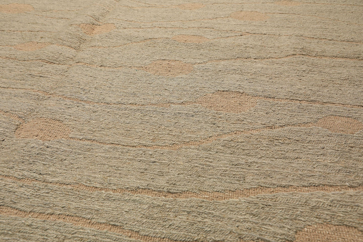 8x11 Moss, Tan, Color Hand Knotted Tibetan Wool Modern & Contemporary Oriental Rug