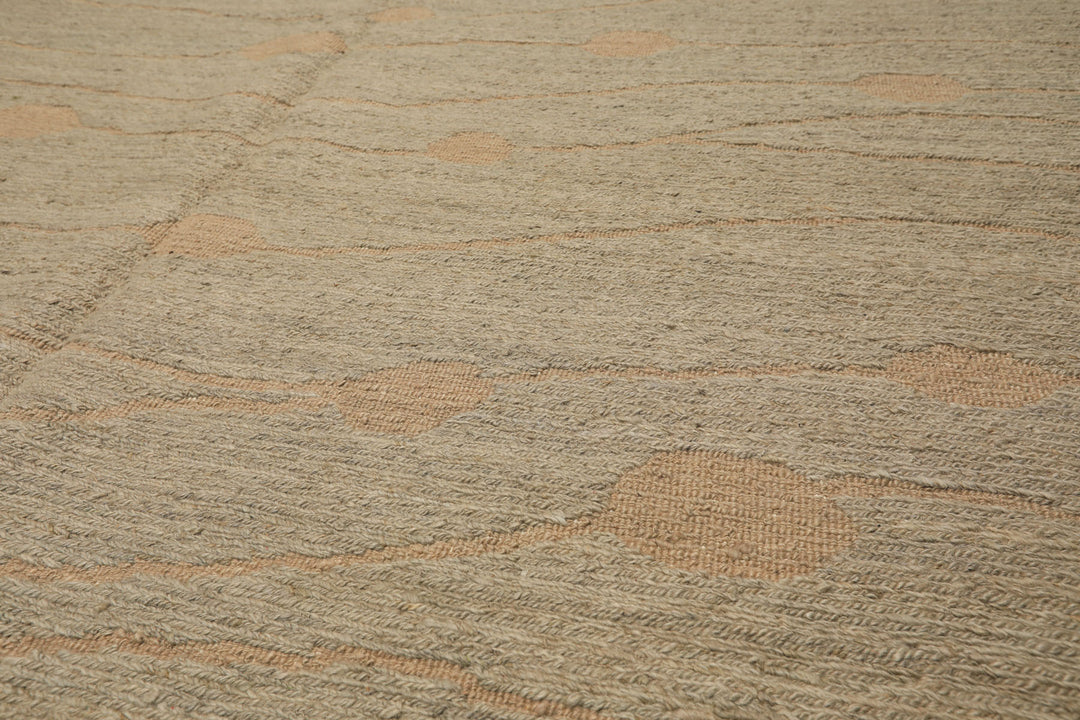 8x11 Moss, Tan, Color Hand Knotted Tibetan Wool Modern & Contemporary Oriental Rug