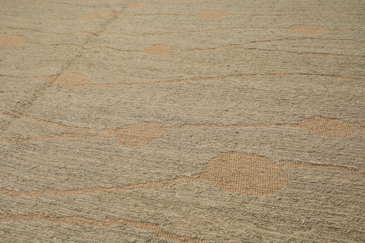 8x11 Moss, Tan, Color Hand Knotted Tibetan Wool Modern & Contemporary Oriental Rug