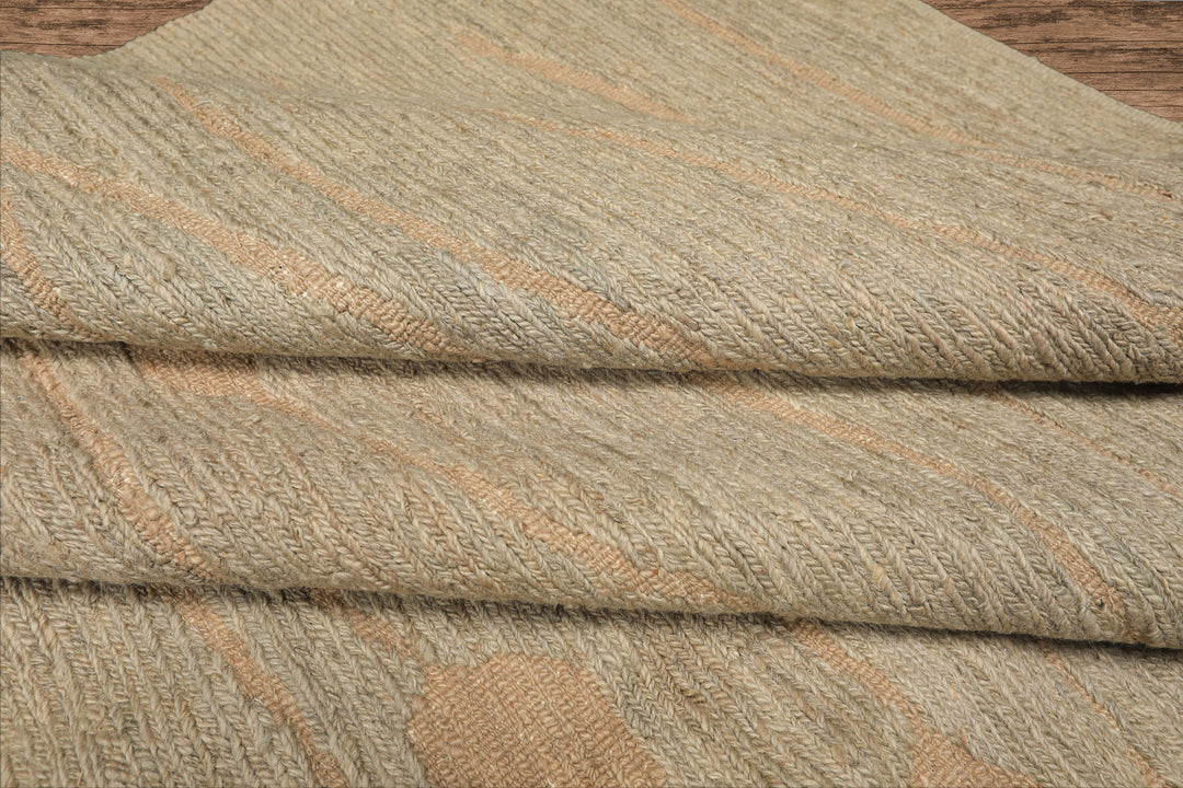 8x11 Moss, Tan, Color Hand Knotted Tibetan Wool Modern & Contemporary Oriental Rug