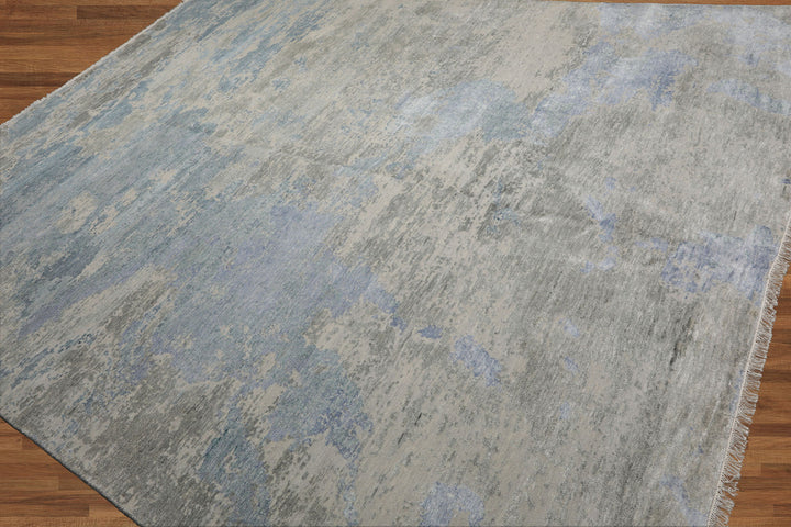 Celeste Rugs Beige Taupe Color 9x12 Hand Knotted Wool & Silk Sherpa Modern & Contemporary Oriental Area Rug
