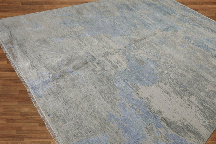 Celeste Rugs Beige Taupe Color 9x12 Hand Knotted Wool & Silk Sherpa Modern & Contemporary Oriental Area Rug